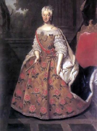 Louis de Silvestre Portrait de Marie-Josephe d Autriche oil painting image
